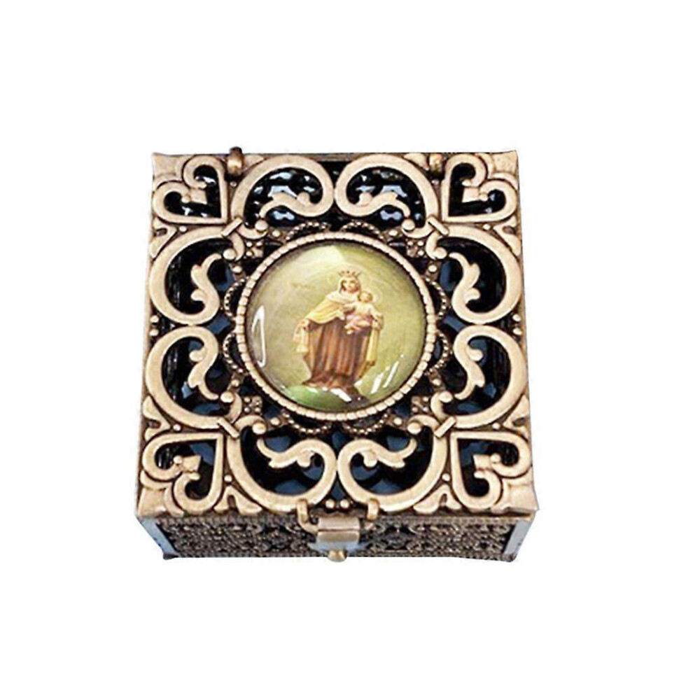 (As Show, Gun Black) Retro Treasure Storage Box Gold Candy Jewelry Boxes Containers Travel Case 5213747855078