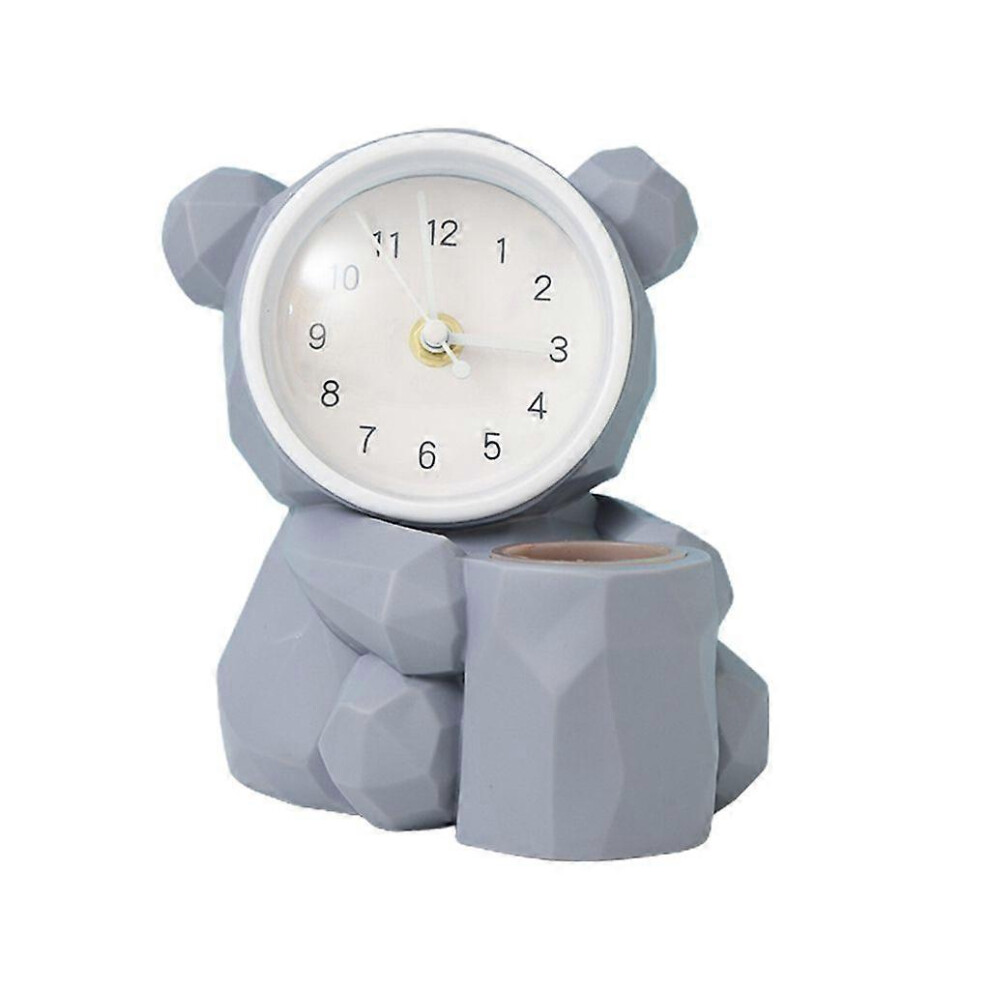 (As Show, One Size) Desktop Organizer Alarm Clock Piggy Bank Multifunctional Pen Holder For School 3242242614950