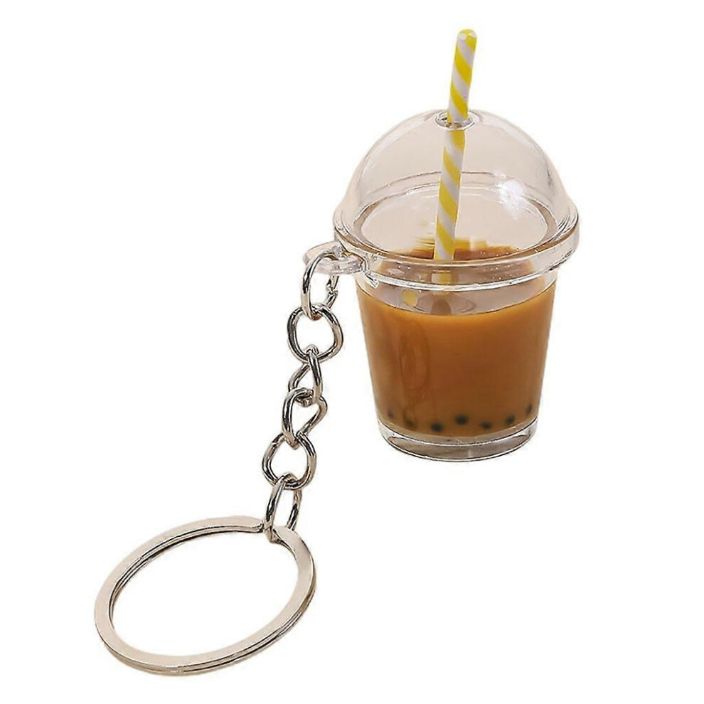 (As Show, M) Kawaiicar Backpack Keyring Bubble Tea Keychain Charms Milk Tea Cup Key Chain 5213747854798