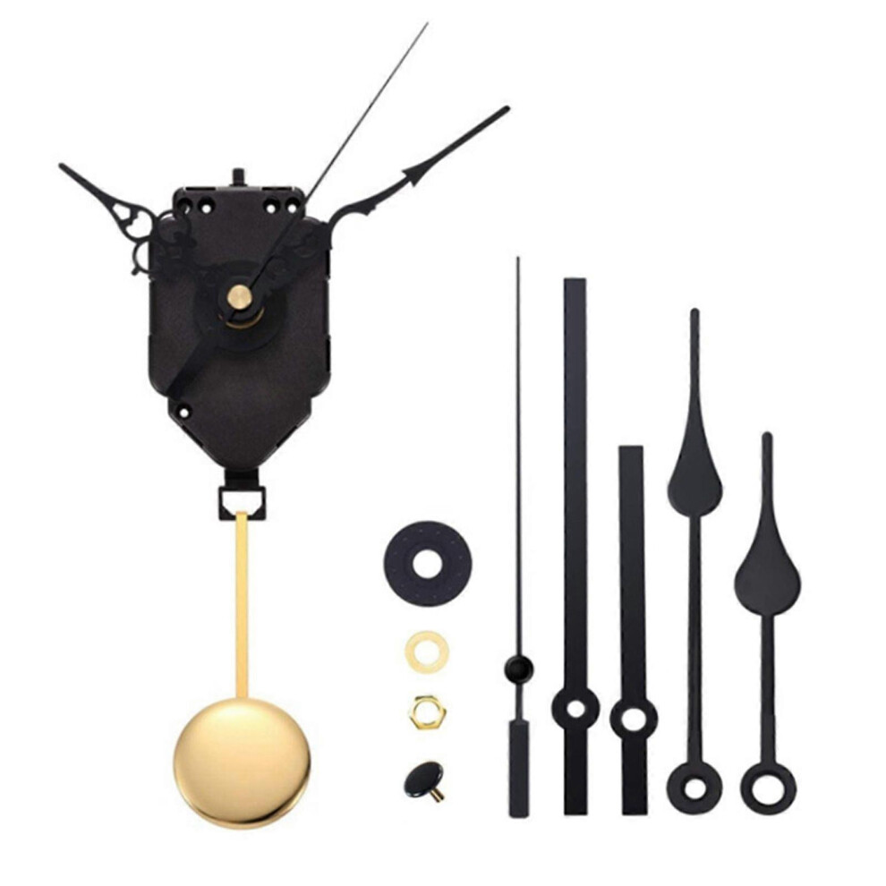 (As Show, Black) Wall Quartz Pendulum Clock Movement Mechanism Replacement For Diy Clock Repair 3242242618590