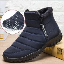 (Blue, Tag 43=UK/AU 8.5=US 9.5) Mens Waterproof Snow Ankle Boots Ladies Winter Warm Shoes Fur Lined Non-slip UK