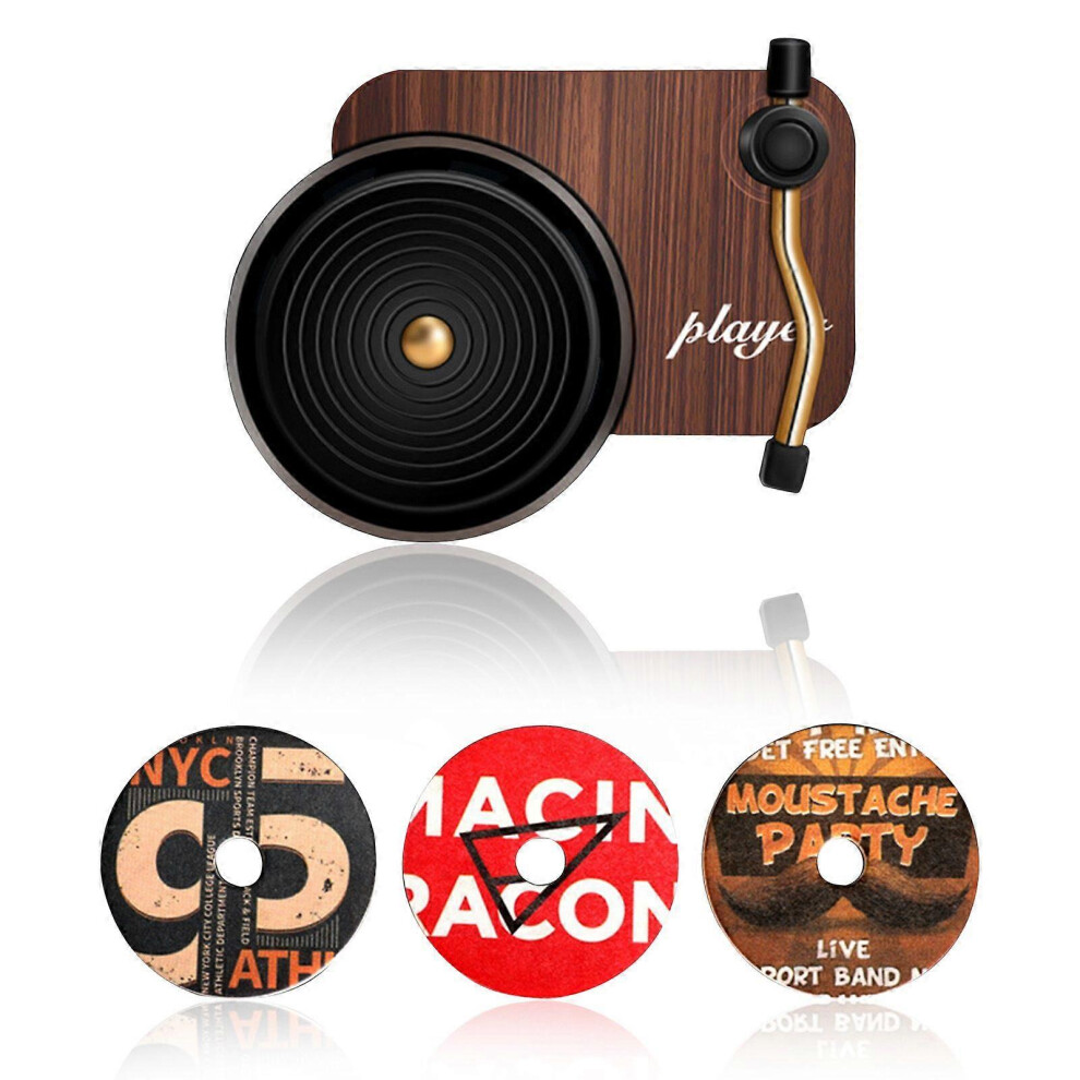 (As Show, One Size) Aromatherapy Retro Record Player Phonograph Rotating Freshener Perfume Diffuser 5213747814006