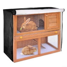 Pet Cage Cover Waterproof 210D Oxford Cloth Dog Crate Cover Dust Protection AllWeather Black 122x50x105cm