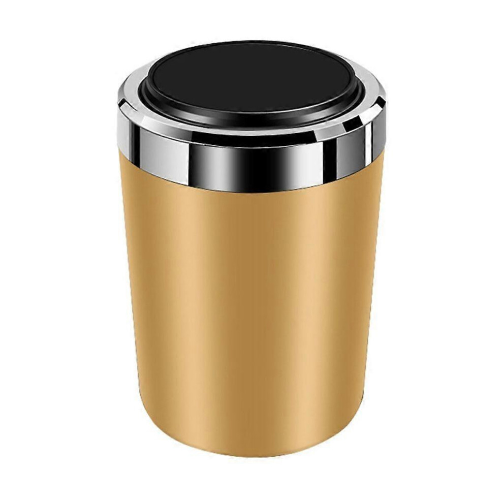 (As Show, One Size) Car Ashtray Portable Automotive Smell Proof With Lid Led Blue-Light Trash Can 3364096788134