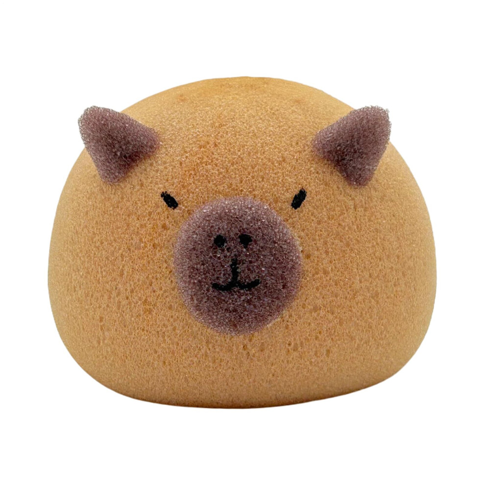 Cute Capybara Kids Bath Sponge with Fast Foaming, Soft Animal Shower Scrubber Gift for Children