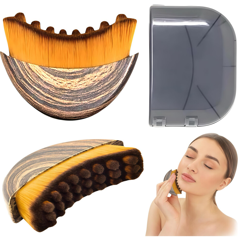 Facial Lymphatic Drainage Brush for Contouring and Gentle Exfoliation Face and Neck Care