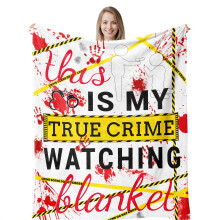 True Crime Blanket Soft Flannel Fleece Throw 60x50 Gift for Women and Men Crime Show Lovers