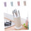 Kitchen Knife Holder with Rotating Detachable Organizer, MultiFunction Storage Stand, Beige 3