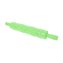 Embossed Fondant Rolling Pin Food Grade Plastic for Cake Decorating and Pastry Dough Baking