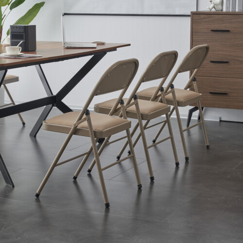 4pcs Elegant Foldable Iron & PVC Chairs for Convention & Exhibition 2