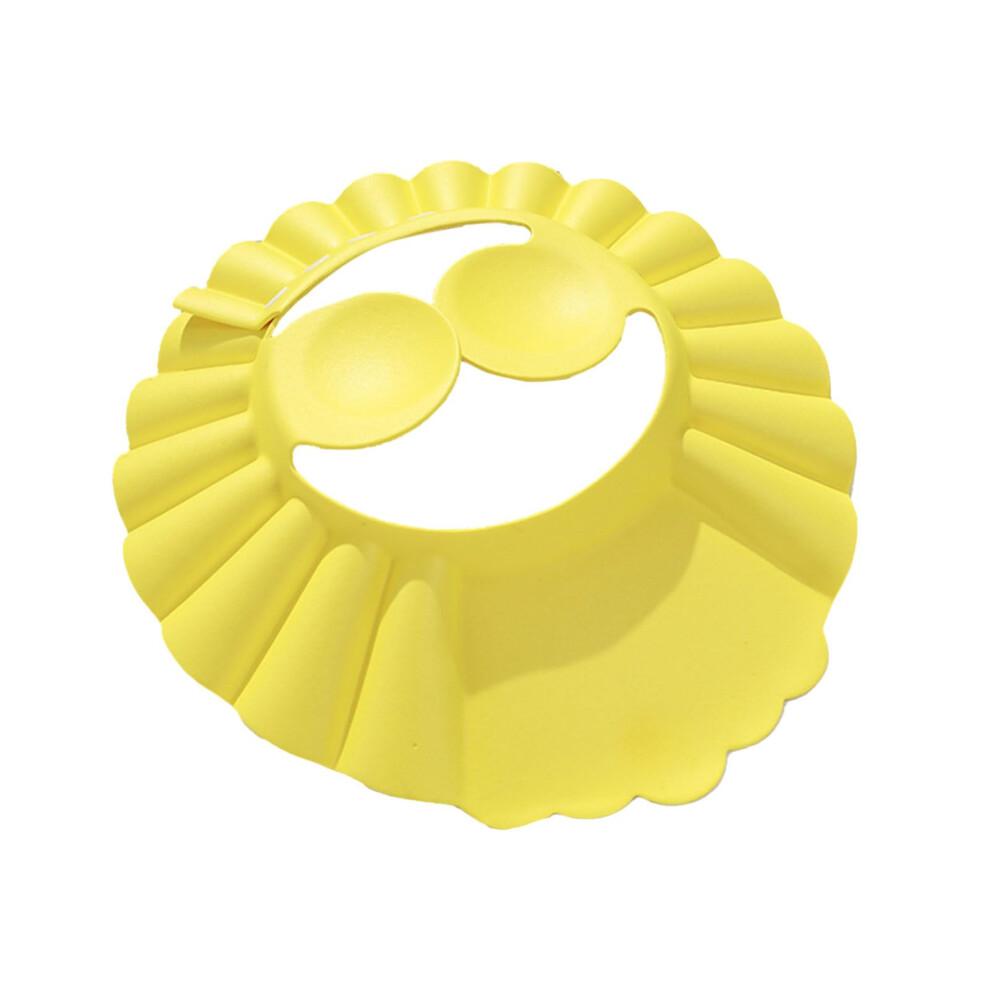Baby Shower Cap Adjustable Baby Bath Hat For Newborns And Toddlers Keeps Shampoo Off Eyes Yellow