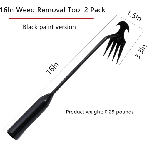Garden Weeder Tool Long Handle AllSteel Weed Puller for Backyard Vegetable Gardening 2 Pack 1