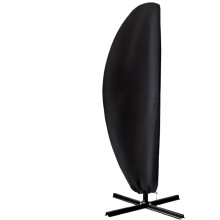 Patio Umbrella Cover 240cm Waterproof Oxford with Zipper AllWeather Black Outdoor Protection