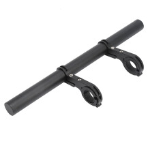30CM Aluminum Alloy Bike Handlebar Extension Bracket with Dual Clamp Mount for Lights and Phone Holders