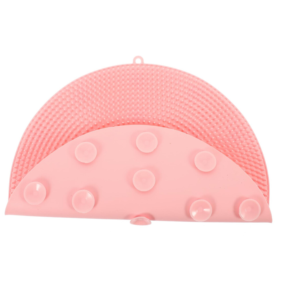 Shower Foot Scrubber Mat with Suction Cups, Silicone Back Scrubber for Gentle Exfoliation