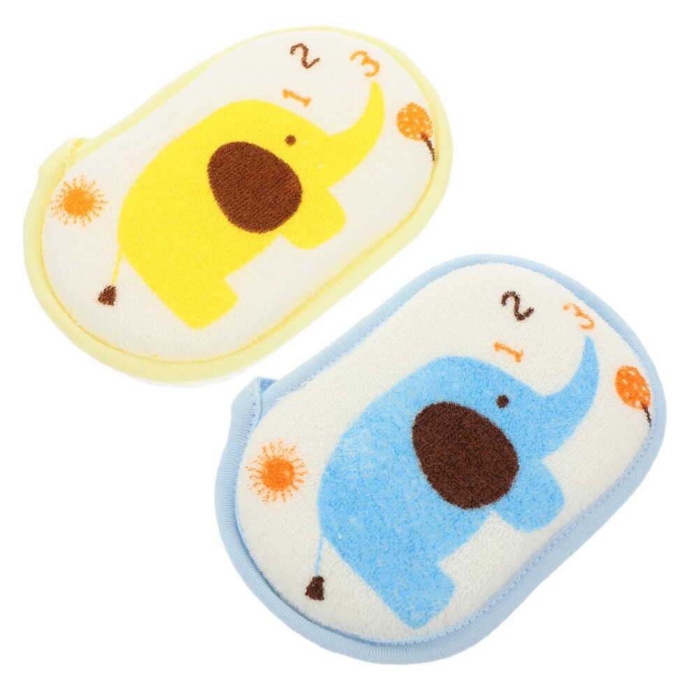 2pcs Soft Baby Bath Sponge for Newborns and Toddlers, Gentle Bath Scrubber, Rich Foam Cleansing