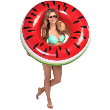 Giant 4ft Inflatable Watermelon Pool Float Ring for Kids and Adults Beach and Summer Swimming