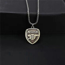 Arsenal FC Wappen-Halskette und Anhänger, eine Größe, Silber, offizieller Teamschmuck