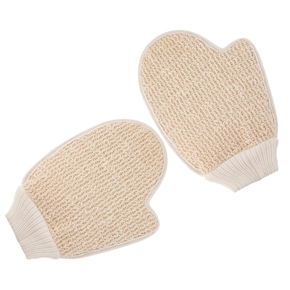 2Pcs DualSided Exfoliating Bath Gloves for Deep Body Cleansing and Gentle Foaming Wash