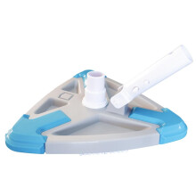 Weighted Triangular Pool Vacuum Head with Soft Bristles for Corner and Wall Cleaning