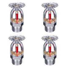 4 Pcs 1/2' NPT Pendent Fire Sprinkler Head 155F K80 Copper Chrome Fast Response Automatic