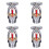 4 Pcs 1/2' NPT Pendent Fire Sprinkler Head 155F K80 Copper Chrome Fast Response Automatic 1