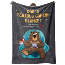 Funny Dad Gaming Blanket with Humorous Design, Soft Cozy 50x60 Gift for Father Birthday or Christmas