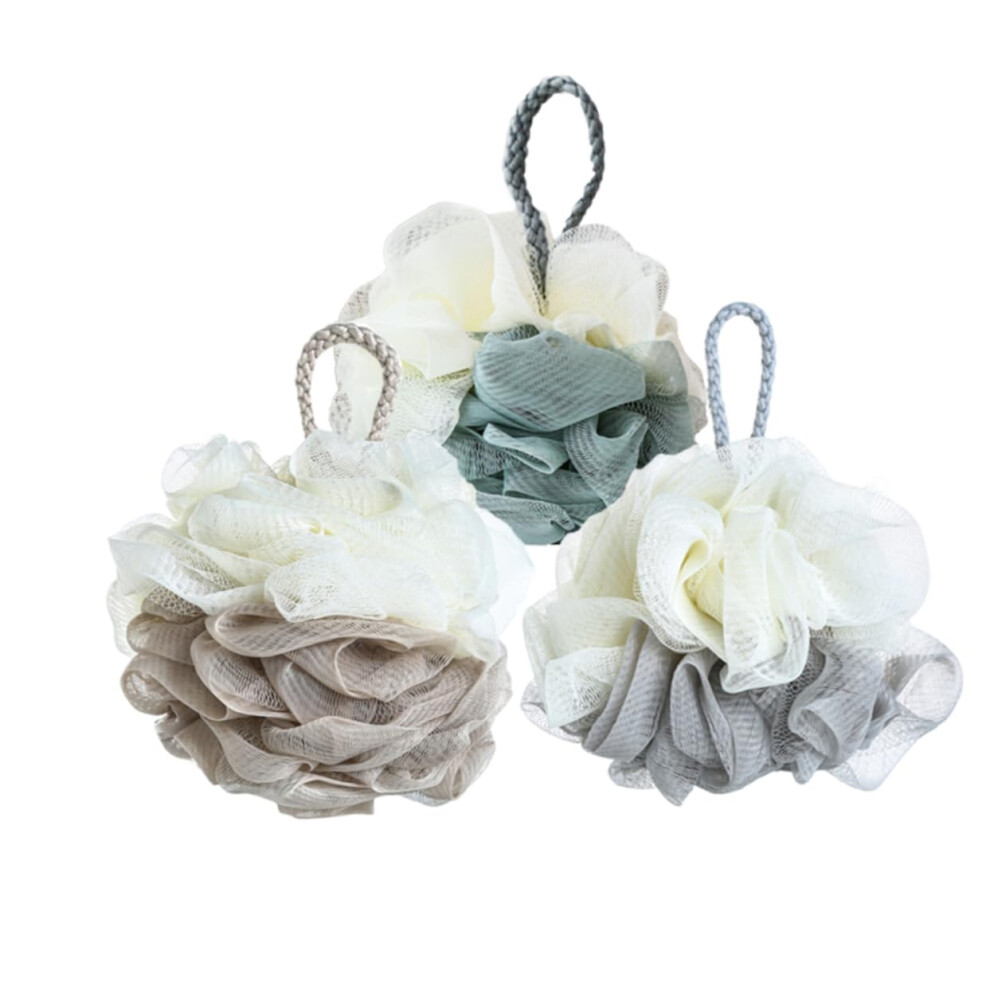6pcs Soft Mesh Bath Shower Loofah Sponge Pouf for Gentle Exfoliation and Rich Foam