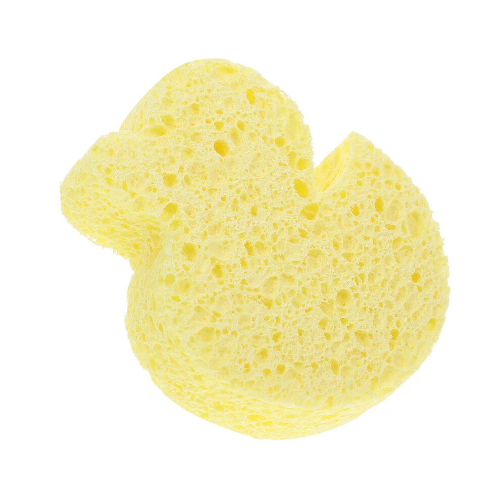 Baby Bath Sponge Soft Gentle Cleansing Cute Cartoon Design For Newborns And Infants Yellow