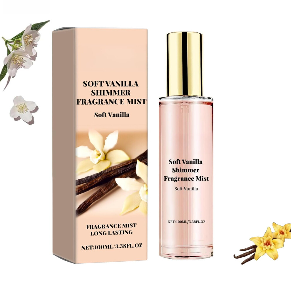 Coconut Vanilla Perfume Spray 100ml â LongLasting Tropical Body Mist with Elegant Glitter Finish for Women