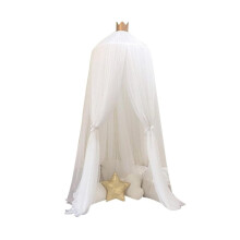 Bed Canopy with Stars for Kids Room, Tulle Dome for Baby Crib or Toddler Bed Nursery Decor