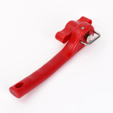 Stainless Steel Manual Can Opener with Sharp Cutting Blade and Ergonomic NonSlip Grip, Red K1