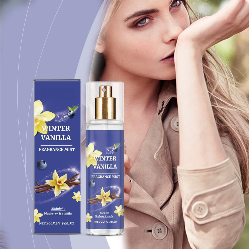Long Lasting Perfume for Women with Fresh Blueberry Aroma, Fruity Eau de Toilette Body Mist 100ml