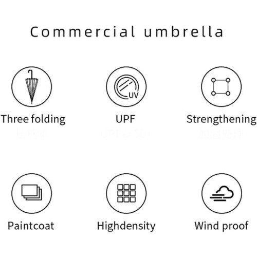 Automatic Open Windproof Stick Umbrella 16 Ribs 41 Inch Large Retro Handle Golf Rain Umbrella 1