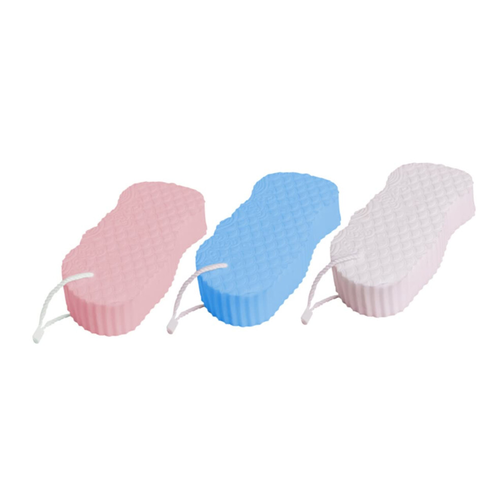 3pcs Gentle Exfoliating Bath Sponge Set Soft PVA Shower Sponges for Smooth Skin Travel Use