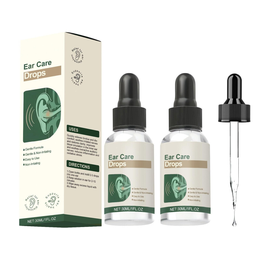 Ear Wax Removal Drops Gentle Formula 2PCS, Natural Ear Cleaning Solution for Adults and Kids