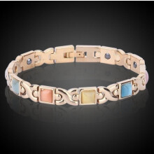 Vintage-Kupferfarbenes Magnetarmband Frauen Arthritis-Schmerzlinderung Verstellbares Bio-Energie-Blutdruckarmband Gesundheitsschmuck