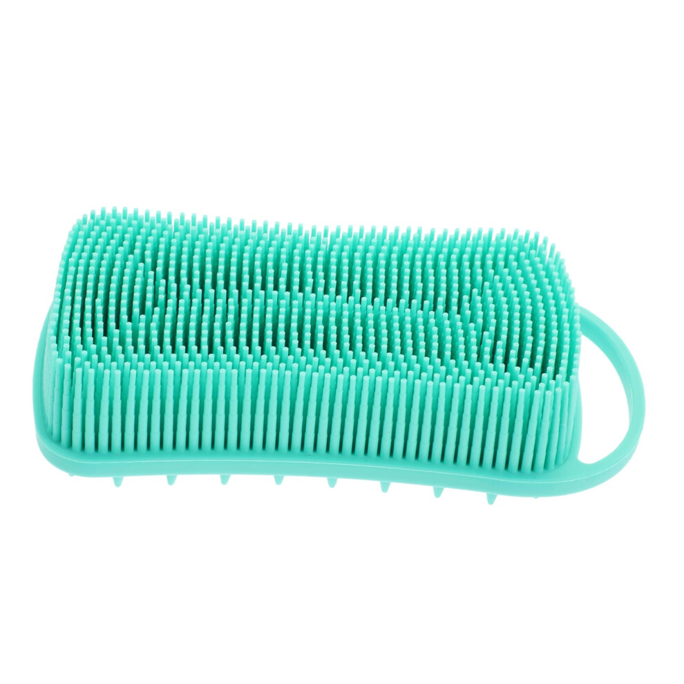 Silicone Body Scrubber and Scalp Massage Brush for Shower, Soft Exfoliating Bath Brush with Ergonomic Grip