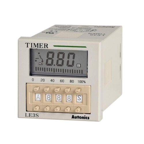 Digital DIN Rail Timer with MultiMode and SPDT Output, 24240V AC DC, Compact 1/16 DIN Size