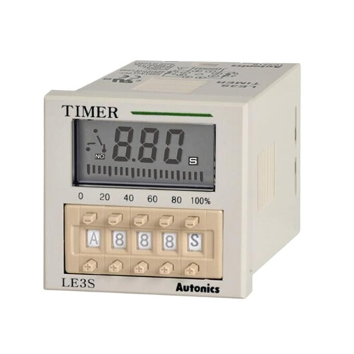 Digital DIN Rail Timer with MultiMode and SPDT Output, 24240V AC DC, Compact 1/16 DIN Size 1