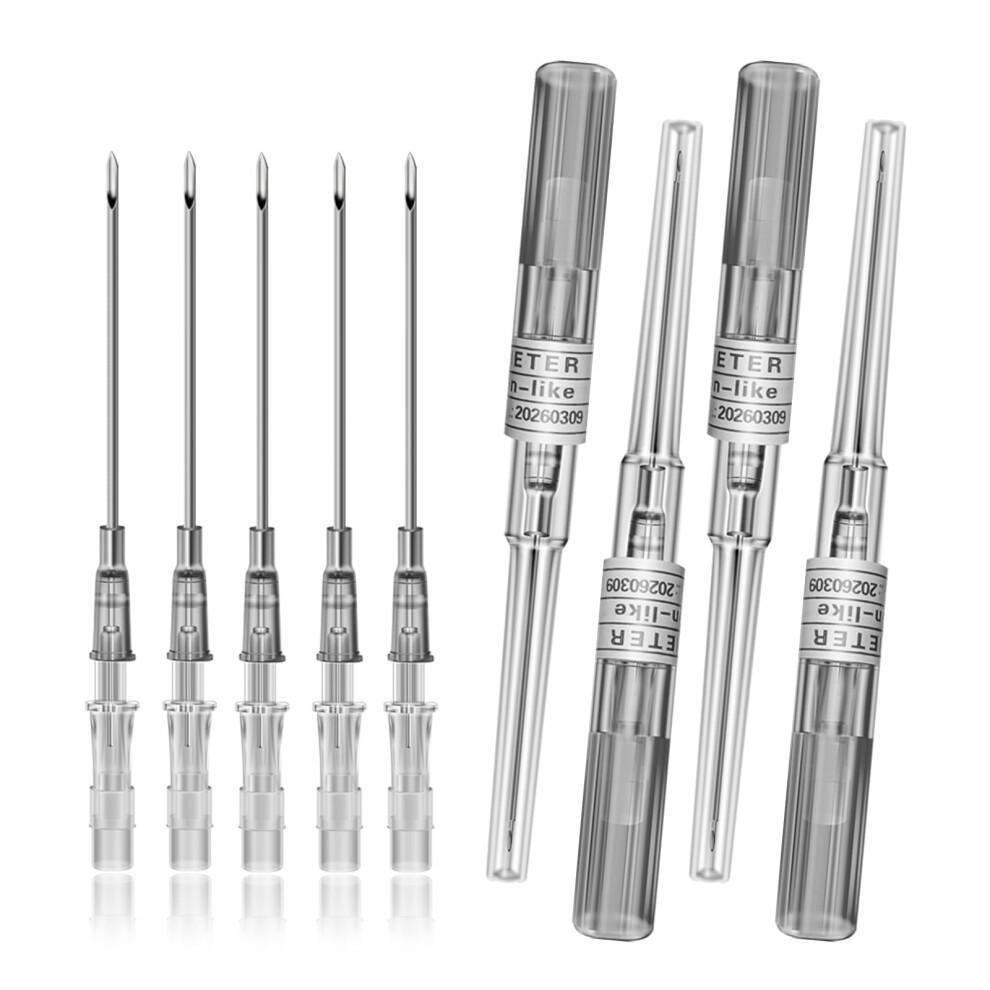 16G IV Catheter Piercing Needles Kit 50Pcs Sterile Sharp Bevel Edge for Ear Nose Lip Belly Body Piercing