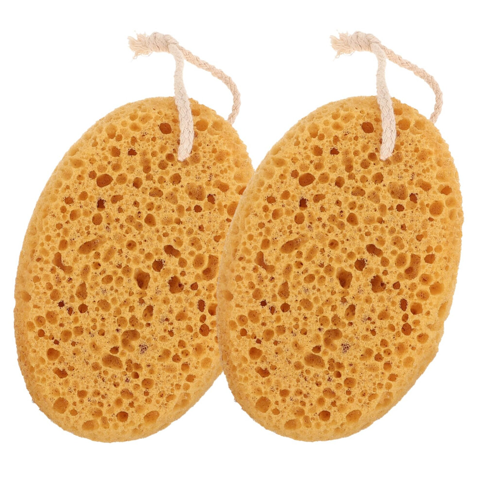 2pcs Exfoliating Bath Sponge for Shower with Deep Texture and Gentle Body Scrubber for Women
