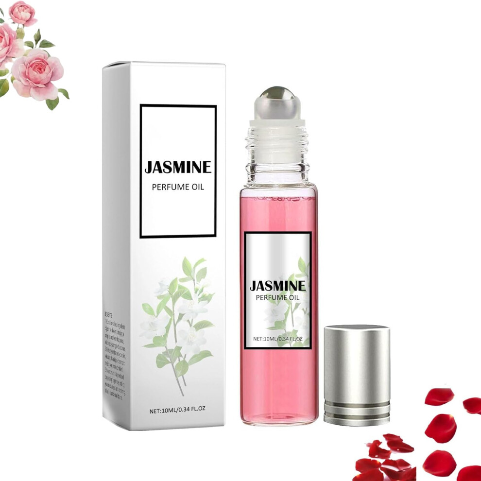 Women's Perfume 10ml Jasmine Rollerball with Long Lasting Fresh Floral Scent for Daily Use