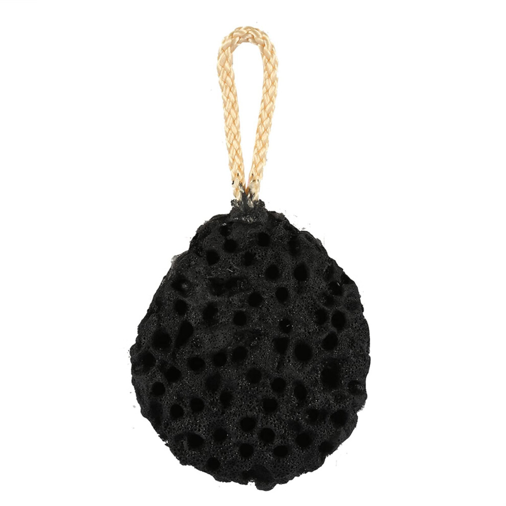 Black Bath Sponge With Honeycomb Texture For Gentle Deep Exfoliation And Soft Shower Loofah