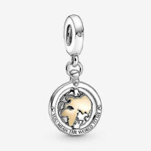 925 Sterling Silber Anhänger Perlen Goldklammer Sicherheitskette Anhänger Passform Pandora Armbänder Halsketten DIY-Schmuck für Frauen