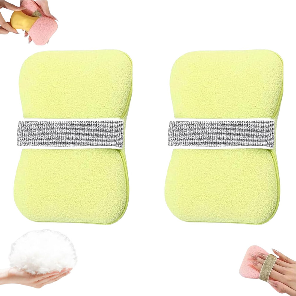 Green Exfoliating Soap Pouch 2 In 1 Loofah Soap Saver Bag With Quick Rich Lather For Shower Face And Body