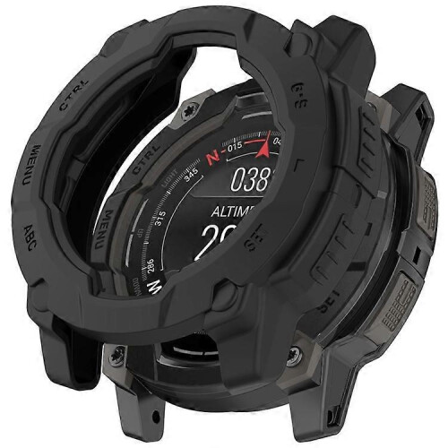 Compatível com Garmin Instinct 3 50mm / Solar 50mm Armor Caixa de Relógio Resistente a Choques TPU Capa Protetora Robusta