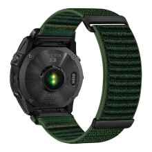 26mm Uhrband kompatibel für Garmin Fenix 7X /7X Pro /6X /6X Pro zweiteiliges Magic Tape Nylon gewebtes Handgelenkband