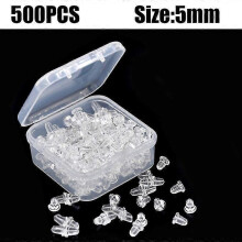 100/500 Stück Silikon-Gummi-Ohrring-Rückenstopper für Ohrstecker Ohrstopper DIY-Schmuck Earring-Funde Accessoires stcyv