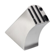 Stainless Steel Knife Block Organizer with NonSlip Base and Angled Slots for Countertop Storage